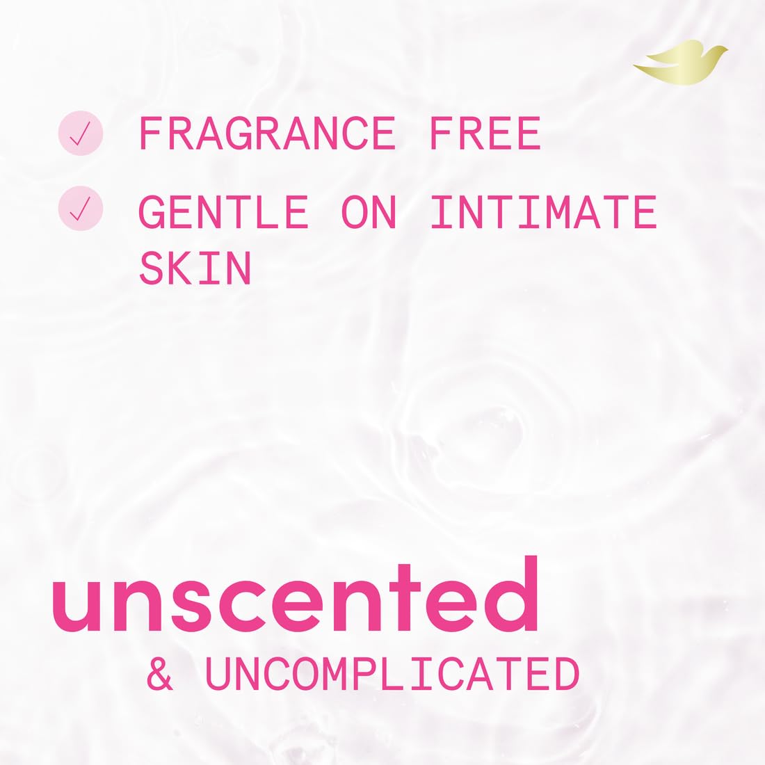 Dove Intimate Wash for Women - Gynecologist Tested Unscented Hydrating pH Optimized Feminine Wash For Sensitive Skin, 8 oz