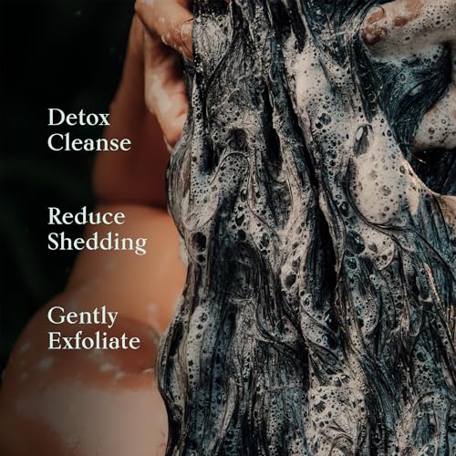 SHAZ & KIKS Balancing Clay Scrub Shampoo | Gently Exfoliate, Clarify & Detoxify Scalp | Reduce Hair Shedding & Product Buildup | Indian Clay and Hibiscus | Color-Safe, Sulfate-Free, Natural | 90ml