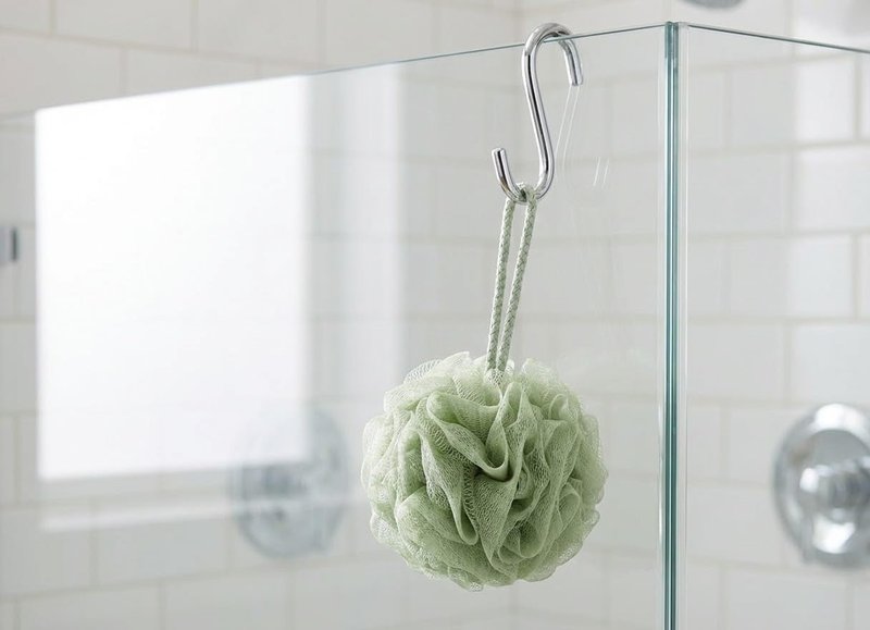 High-Density Mesh Pouf Bath Sponge by [Brand Name] - Eco-Friendly 240-Mesh Shower Scrubber | Large 4.9'' Green
