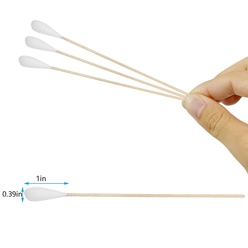 Premium Cotton Swabs - 6 Inch Long | 100pcs for Pets, Gun Cleaning & Makeup