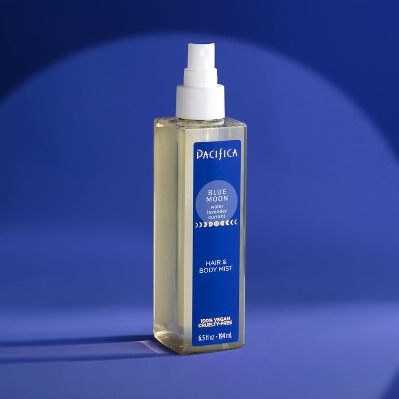 Pacifica Hair Perfume & Body Fragrance Spray Mist - Blue Moon with Lavender & Currant | Alcohol-Free, Vegan, 6.5 oz