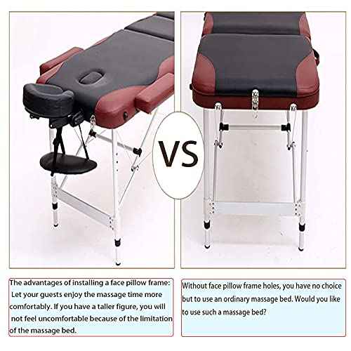 HOINCO 1Pcs Massage Table Face Cradle, Black Face Cradle Massage Table Bed Face Cradle Standard Universal Adjustable Headrest Cradle for Massage Tables Headrest