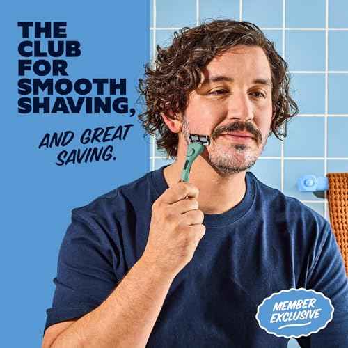 Dollar Shave Club | The Member Exclusive Shave Set | 4 Extra Close Refill Cartridges, 1 Handle (Green), 1 Shave Butter 3 ounce, 1 Razor Cover, Razors for Men