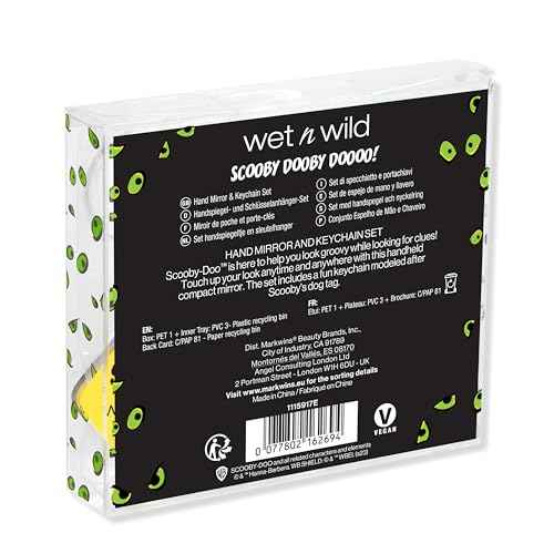 wet n wild Scooby Doo Collection, Versatile Portable Hand Mirror & Keychain Set, Comfort-Grip Handle - Scooby Dooby Doooo!