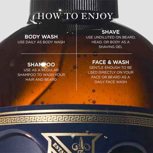 Caswell-Massey Heritage All-in-1 Body Wash, Use as a Face Wash, Beard Wash, Shampoo, Body Wash & Shave Gel, Signature Heritage Soap for Men, 12 Fl Oz Made in USA