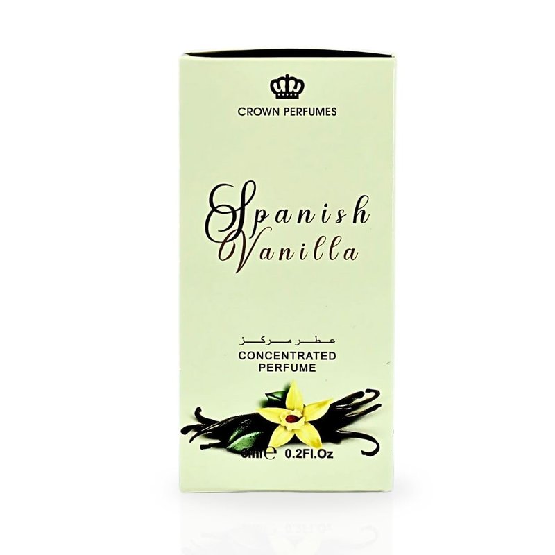 Al-Rehab Spanish Vanilla Perfume Oil 6ML (0.2 Oz) - Arabian Oils For Women - Long Lasting Concentrated Oil - A Luxurious Soft & Sweet Women's Fragrance For An Elegant Touch
