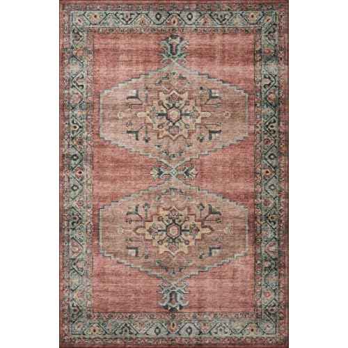 Loloi Heidi Collection HEI-05 Spice/Aqua 2'-6" x 11'-6" Runner Rug