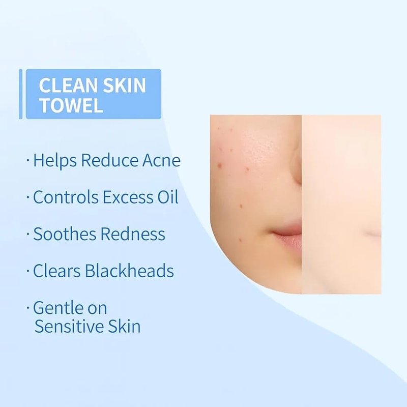 Clean Skin Face Towels XL, Disposable Face Towels,100% Biodegradable, Extremely Soft, Vegan, Facial Towels For Home, Travel & Salon Use. (50 Count)
