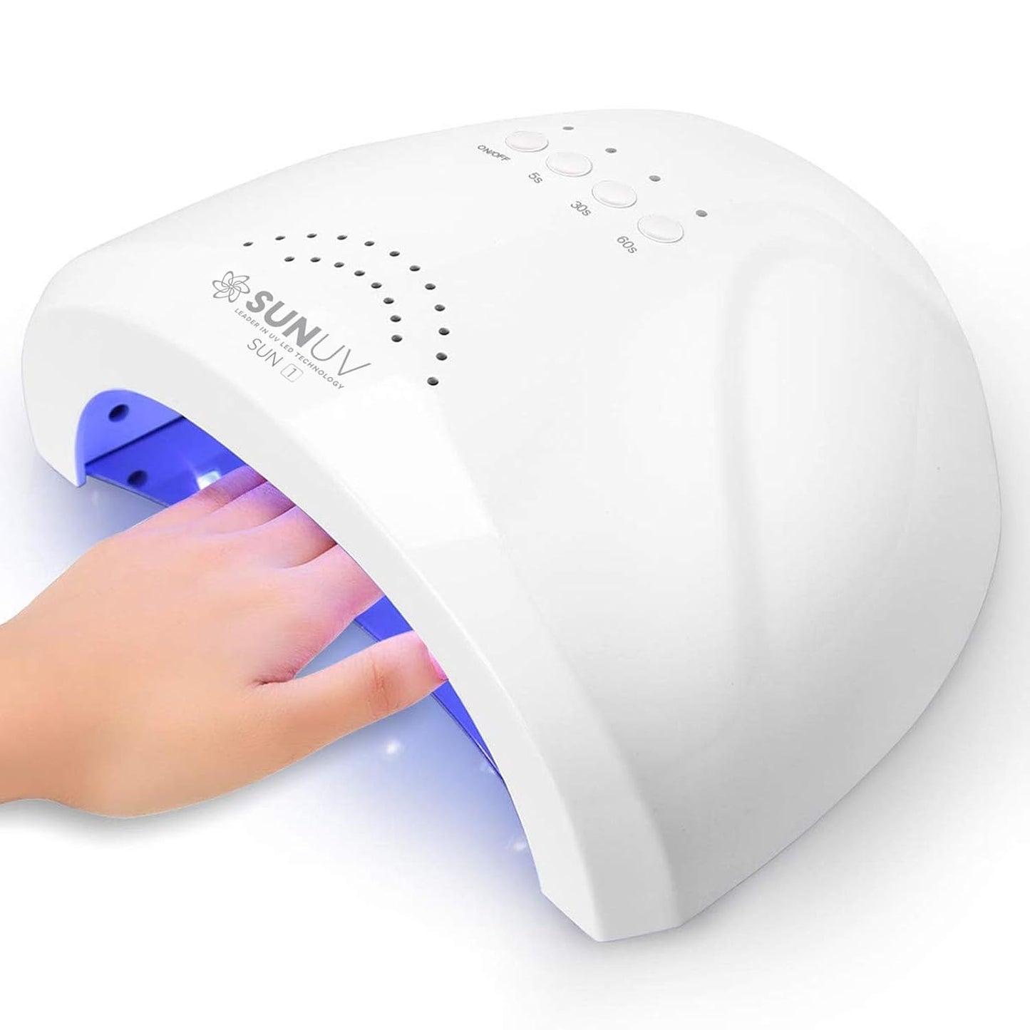 SUNUV UV LED Nail Lamp - Professional Gel Nail Dryer with 3 Timers | Stylish White Design