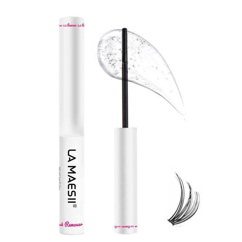LA MAESII Lash Remover for Lash Clusters 5ML DIY Eyelash Extension Remover Clear Remover Gentle Formula for Sensitive Eyes