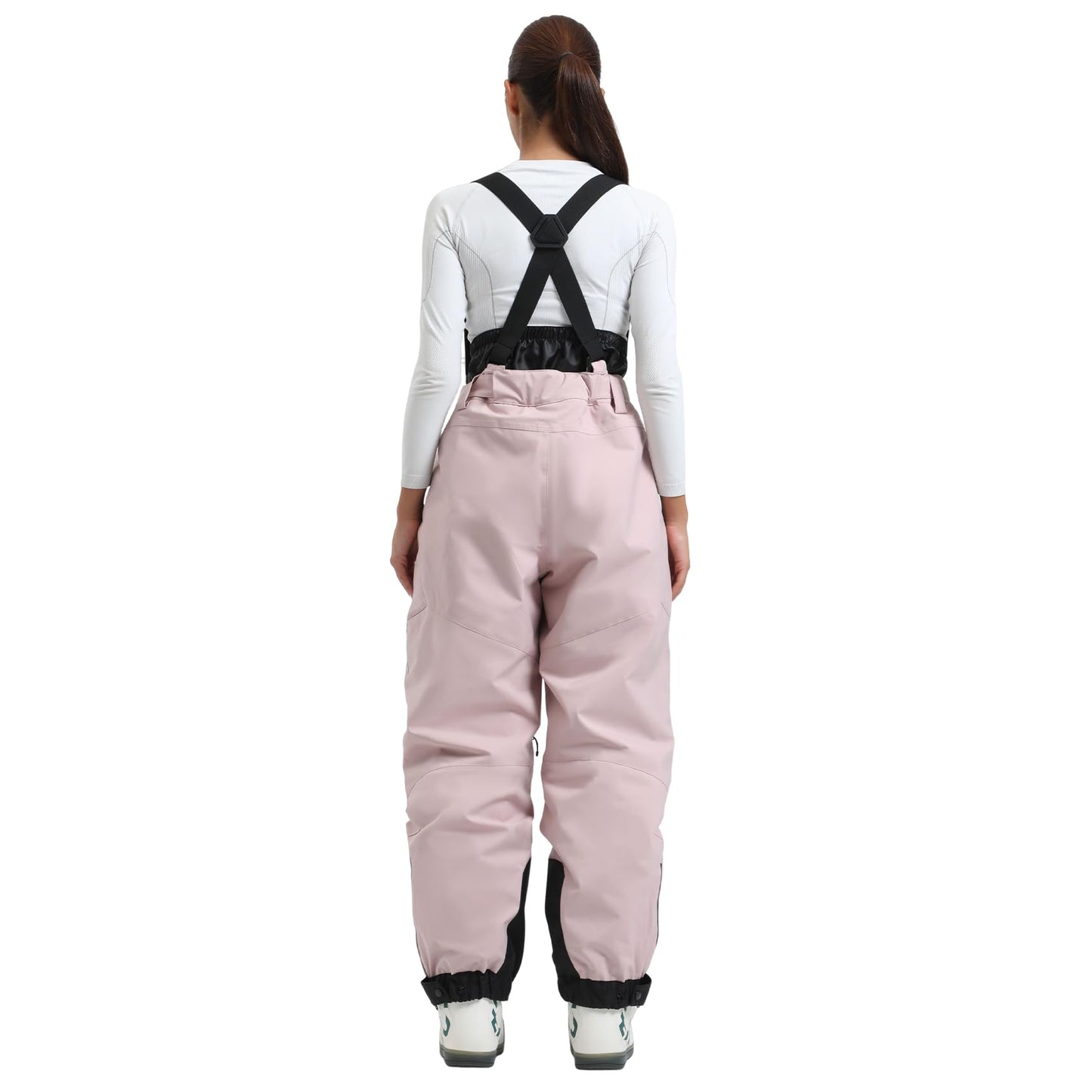 GSOU SNOW Womens Baggy Snowboard Pants Ski Bibs Snow Loose Overalls Waterproof Windproof Insulated Warm