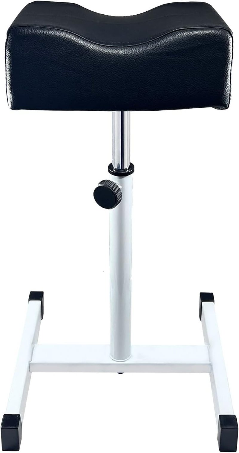 Height Adjustable Pedicure Foot Rest - Non-Slip Stool for Home & Office | Black