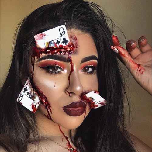 Fake Blood Scar Wax SFX Makeup Kit, Professional Special Effects Set with Scar Wax & Coagulated Blood Scab Gel for Realistic Zombie, Vampire & Monster Wounds, Halloween Cosmetic