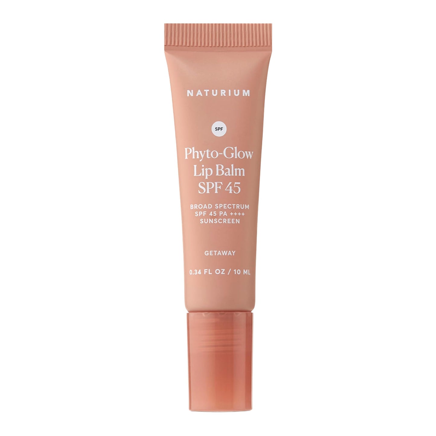 Naturium Phyto-Glow Lip Balm SPF 45 | Tinted Gloss with Broad Spectrum Sunscreen | 0.34 FL OZ / 10 mL, Getaway