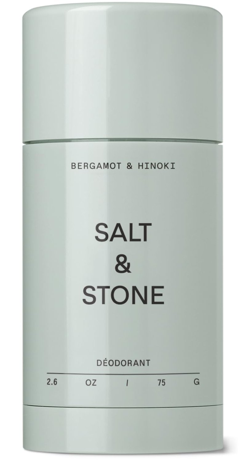 Salt & Stone Aluminum-Free Deodorant - Extra Strength 48-Hour Protection for Men & Women | Bergamot & Hinoki Scent