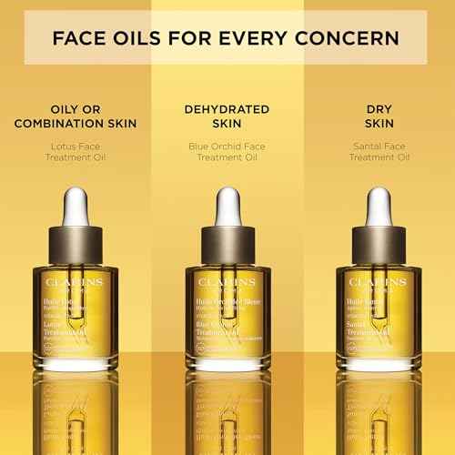 Clarins Lotus Face Oil Treatment | Hydrates, Tones and Balances Skin | Visibly Tightens Pores | Minimizes Fine Lines |Skin Is Immediately Velvety*|100% Natural Plant Extracts |Oily To Combination Skin