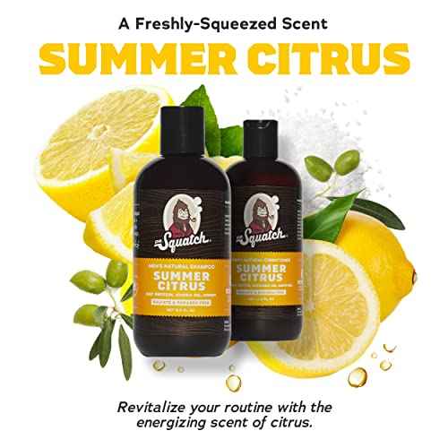 Dr. Squatch Men's Natural Bar Soap, Shampoo, Conditioner, Deodorant, and Accessories - Fresh Falls, Summer Citrus, Coconut Scents - Great Natural Grooming Gift
