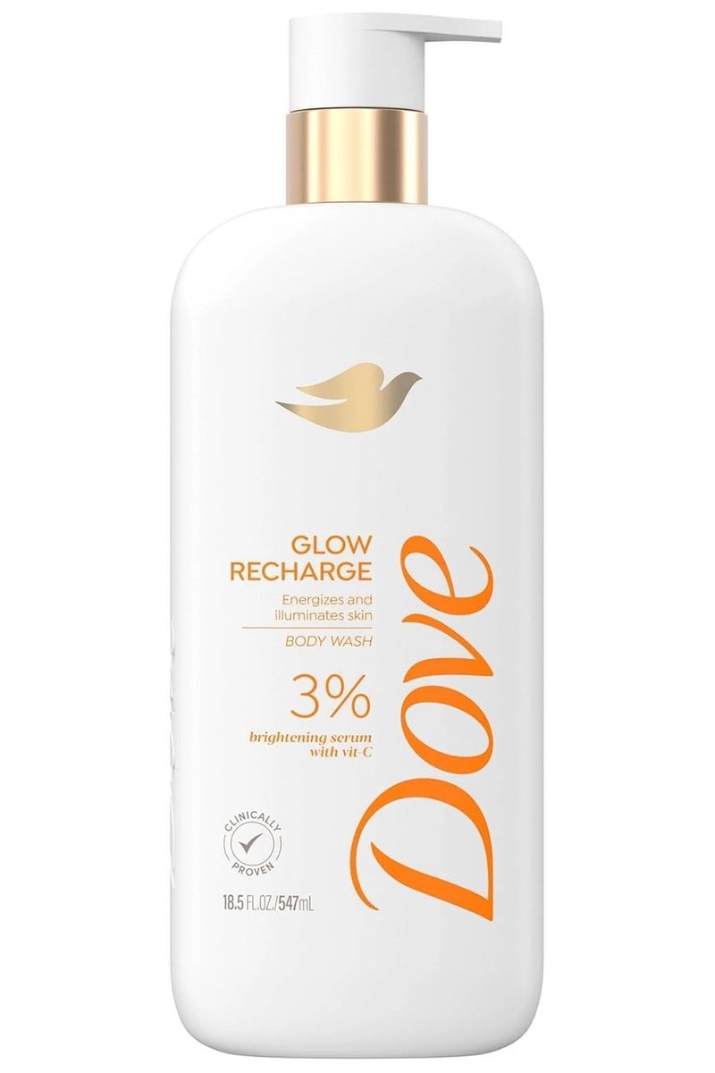Dove Exfoliating Body Wash - Energizing Glow With 3% Brightening Serum & Vitamin C | 18.5 oz