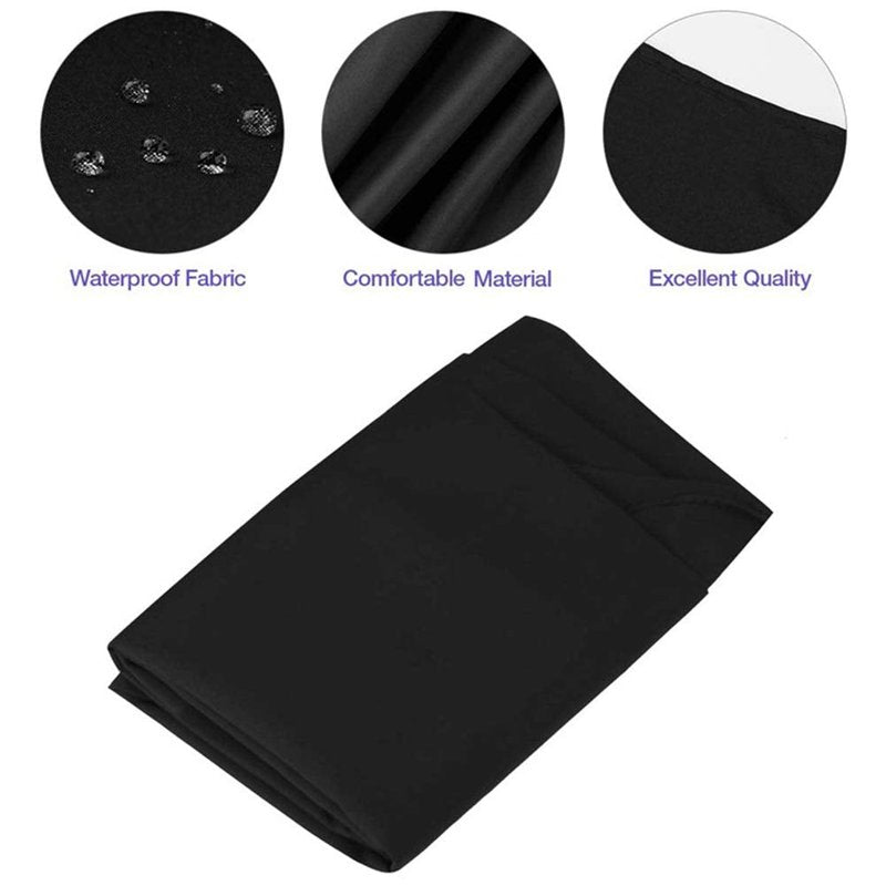 Skiennix Black Waterproof Hair Salon Cape - Professional Barber Cape with Metal Snap Closure | 10 Pack