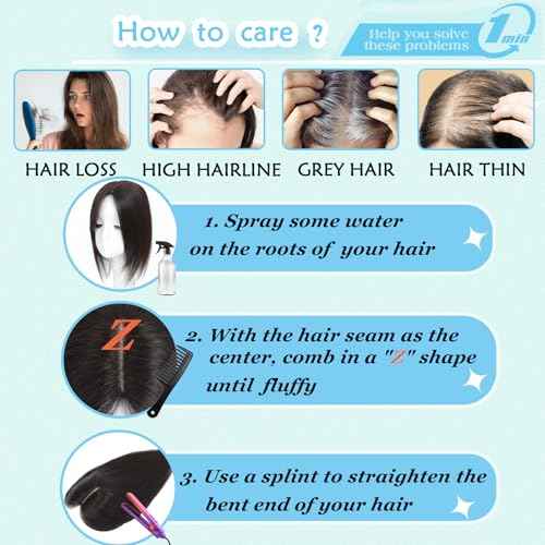 Hair Toppers for Women Real Human Hair, 360¡Æ 3D Toppers Hair Pieces for Women with Thinning Hair 12 Inch Wispy Bangs Realistic Biological Scalp Wiglets (Medium Brown, 7 * 11 Wispy Bangs)