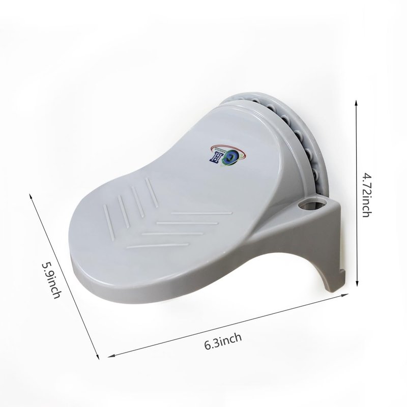 GH Upgraded Robust Grip Shower Foot Rest for Shaving Legs Non Slip Powerful Suction Cup Step aid Portable Stool for Inside Shower -Gray
