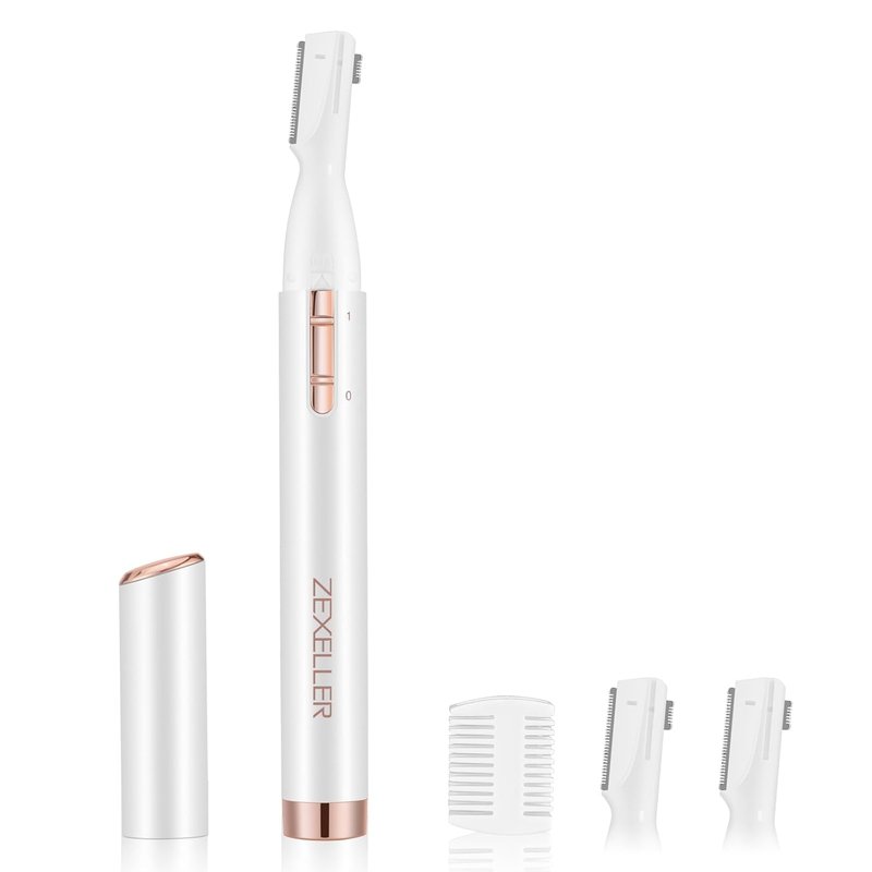 Skiennix Eyebrow Trimmer - Precision Electric Razor for Painless Facial Hair Removal | Adjustable Comb & Washable Blade