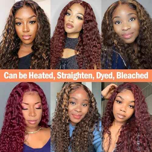 AUTTO Deep Wave Bundles Human Hair 16 18 20inch Brazilian Deep Wave Bundles for Black Women Wet and Wavy Bundles 100% Unprocessed Virgin Water Wave Curly Human Hair Weave 3 Bundles Natural Black