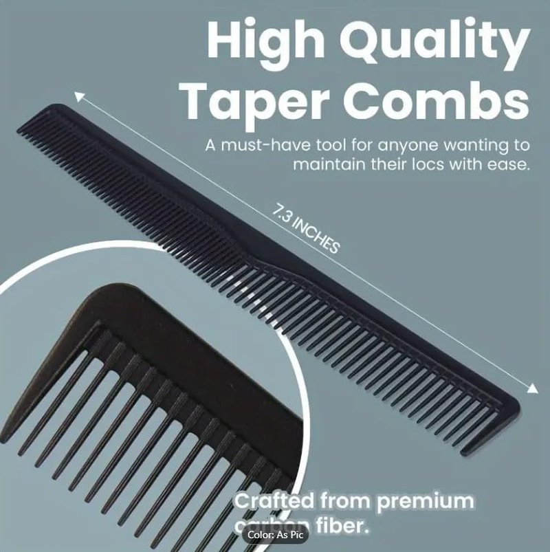 (6 Count) 7.5" Barber Hair Comb Beard & Mustache Pocket Combs Dressing Comb Dresser Comb