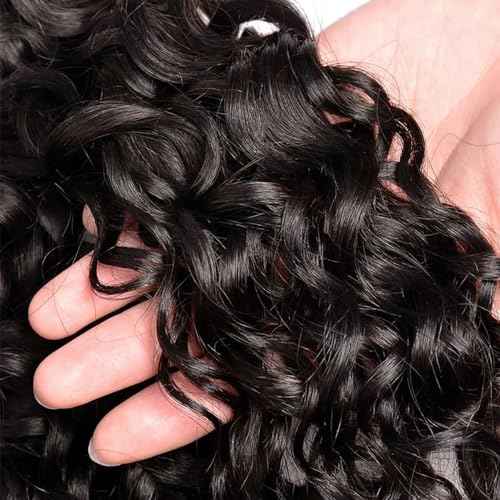 Water Wave Bundles Human Hair #1B Water Wave Bundles 20 22 24 inch Human Hair Bundle Natural Black Color