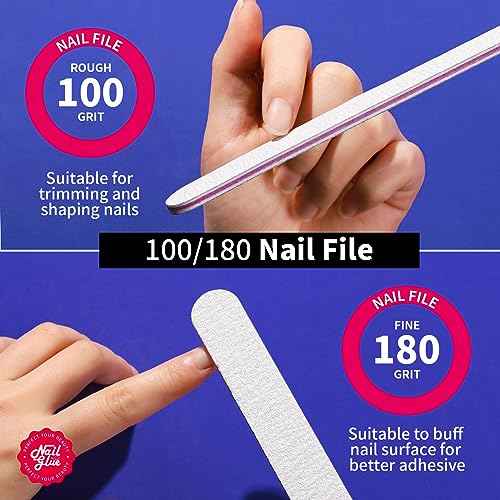 Teenitor Strong Nail Glue, 42ml Professional for Press Ons, Brush-On for Acrylic Nails, Bond With File, Long Lasting, 10 Pcs