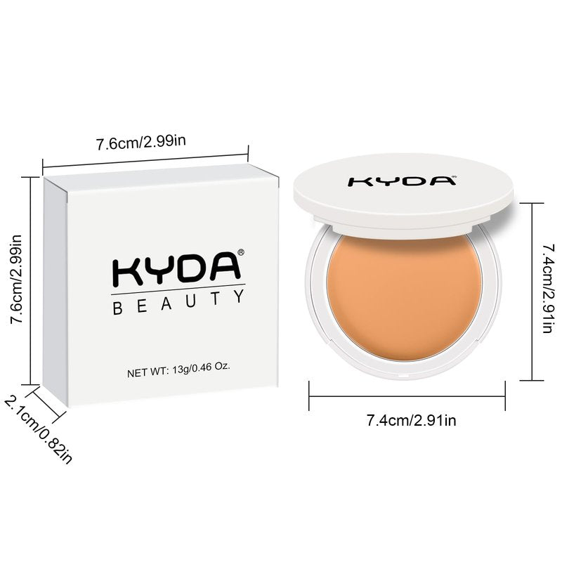 KYDA Tinted Foundation Balm, Concealer Cream Blur Balm Formula, Soft-focus Matte Finish Natural Buildable Coverage, Cream-to-powder Makeup, Weightless Long-lasting Cream Foundation, BBD02