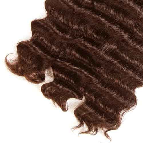 28 30 32 Inch Color 4 Deep Wave Bundles Brown Bundles Human Hair Unprocessed Virgin Dark Brown Bundle Soft and Silky Bundle Hair Extensions