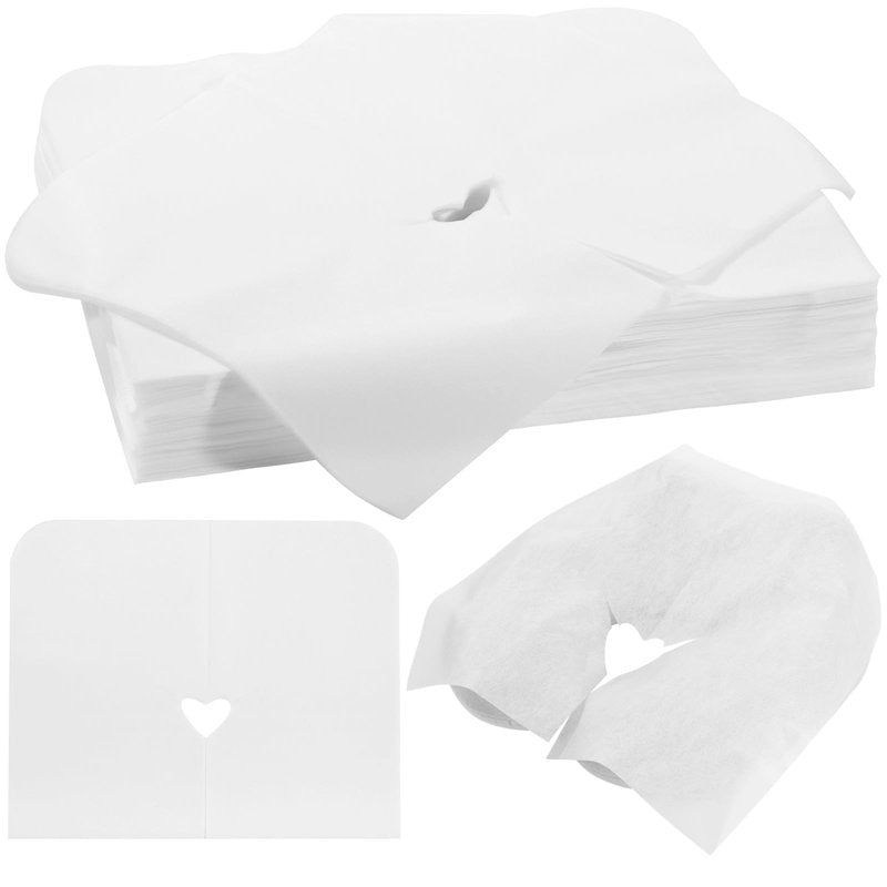 DIMEGON 200PCS Disposable Face Cradle Covers, Disposable Massage Headrest Cover, Single Use Massage Bed Headrest Cushion Cover, Professional Massage Chair Face Cover for Skincare Beauty Salons
