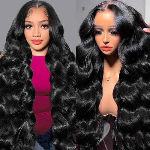 20 Inch Lace Front Wigs Human Hair Body Wave 13x6 HD Lace Frontal Wig Pre Plucked Bleached Knots With Baby Hair 180 Density Brazilian Human Hair Wigs for Black Women