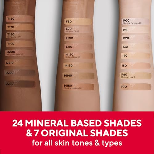 MIRABELLA - Invincible for All HD Liquid Foundation, Moisturizing Face Products for All Skin Types, Full-Coverage Lightweight Foundation Makeup, Moisturizing & Hydrating Beauty Care, Dark V