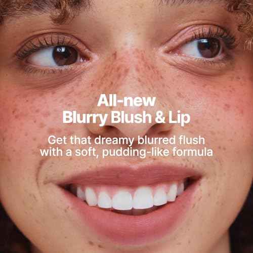 fwee Blurry Pudding Pot | Airbrushed Blush & Lip, Buildable Pigment, Long-lasting, Lightweight, Easy to Blend, Natural Soft Matte Finish - Faded (Dusty Rose) | 0.17 oz