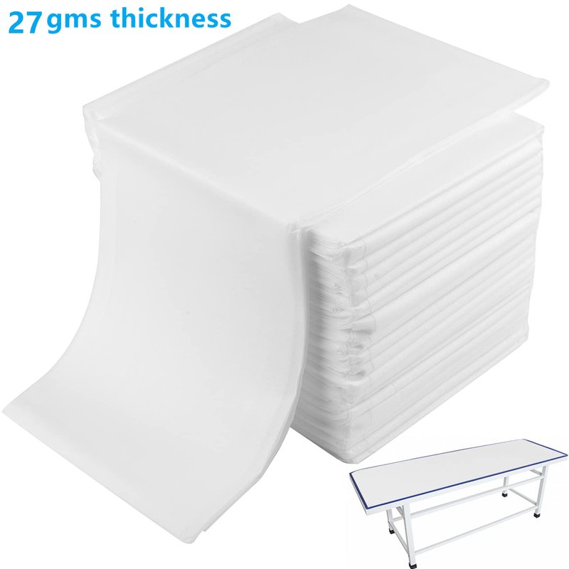 DEAYOU 40 PCS Disposable Spa Bed Sheets, Waterproof Massage Table Sheet Protector, Non Woven Fabric Bed Cover for Massage Therapy, Beauty Salon, Tattoo, Hotels, Esthetician, 31" x 67", Oil-Proof