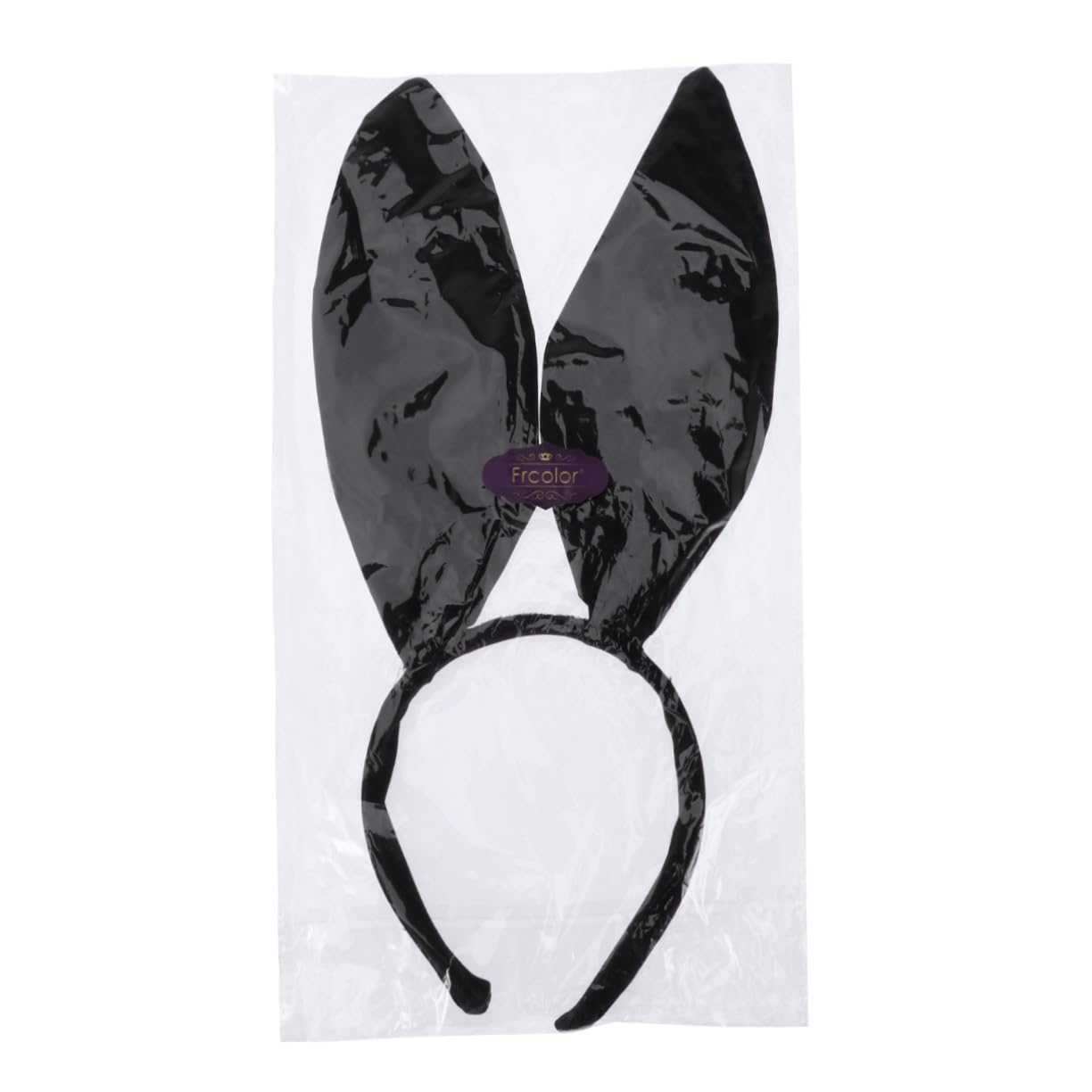 Uonlytech Ears Headband for Women, Black Rabbit Ear Hair Band Easter Rabbit Ear Hair Accessories for Girls Party Costume