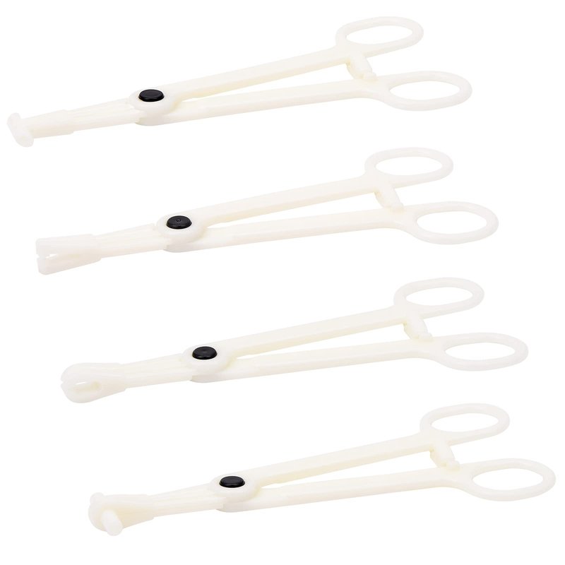 4PCS Disposable Piercing Clamps Set, Septum Clamps Piercing Forceps Piercing Clamps for Belly Navel Ear Piercing Septum Nipple Labret Eyebrow Tongue Nose Piercing