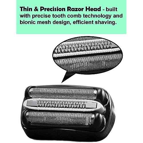 Series 3 Replacement Head 32B for Braun ProSkin Electric Shaver, S3 Wet and Dry Replacement Head Compatible with Braun 3040s 310s 340s-4 3000s Foil and Cutter (1 Count)