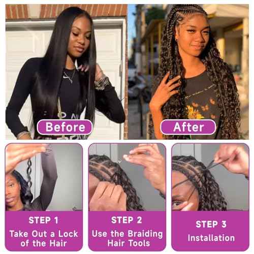 Human Braiding Hair for Boho Braids,Deep Curly Bulk Salt and Pepper Human Hair 100g 2 Bundles/Pack Brazilian Virgin Hair No Weft Wet and Wavy Gray Hair Extensions for Black Women 18 Inch