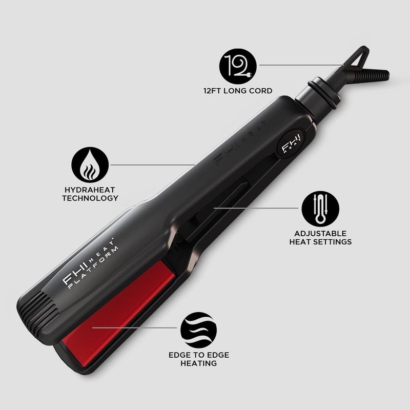 FHI HEAT Platform Pro Styling Tourmaline Hair Straightener for All Hair Types, 1 3/4 Inch