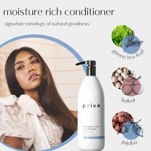 Priv? Moisture Rich Conditioner nourishes dry hair/smoothes frizz/contains organic shea butter