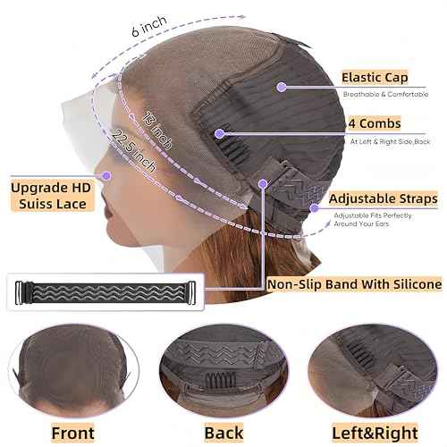 Chocolate Brown Lace Front Wigs 13x6 HD Lace Front Wigs Human Hair Brown Pre Plucked Body Wave Human Hair Wig for Black Women 180 Density 24 Inch