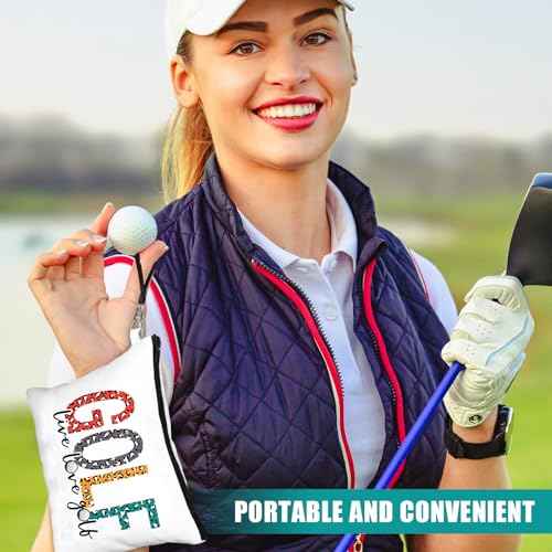 18 Pieces Golf Gift for Women Golfers Cosmetic Bags 9 Styles Makeup Bag Bulk Zipper Pouch Travel Toiletry Bags Purses Organizer Case for Ladies Girls Golfers Lover Player Accessories