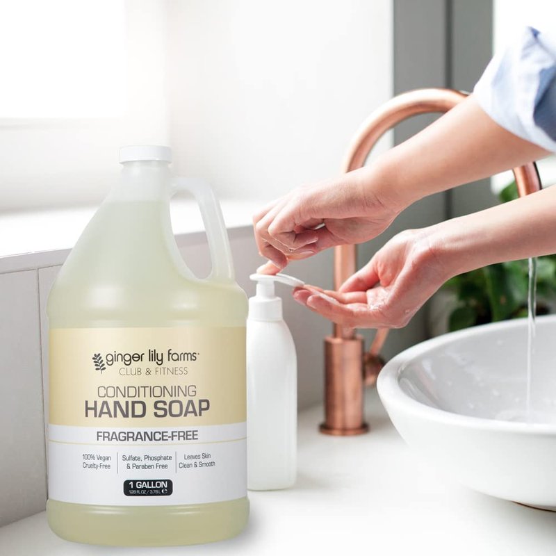 Ginger Lily Farms Conditioning Liquid Hand Soap Refill - 100% Vegan, Fragrance-Free, 1 Gallon (128 fl oz)