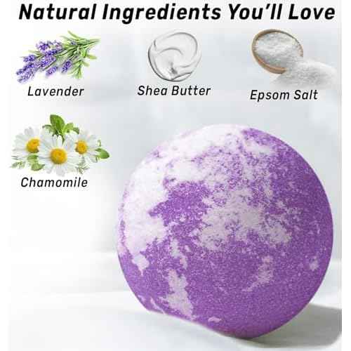Deep Sleep Bubble Bath Bombs Infused with Lavender Chamomile Essential Oils Moisturizing Bath for Dry Skin and Relaxation Self Care Gift for Women