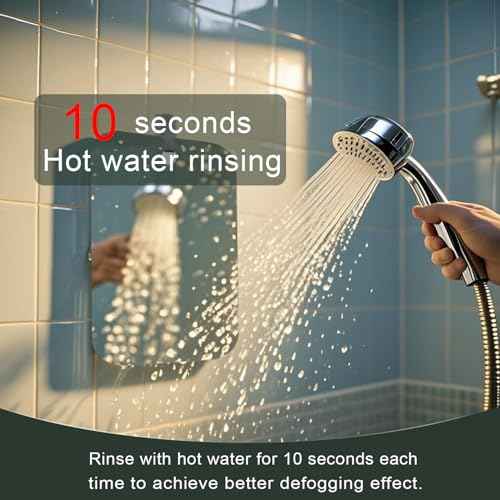 Shower Mirror Fogless for Shaving Men Fog Free Anti Fog Bathroom No Fog Proof Anti-Fog Hanging Shatterproof RV (8" x 6")