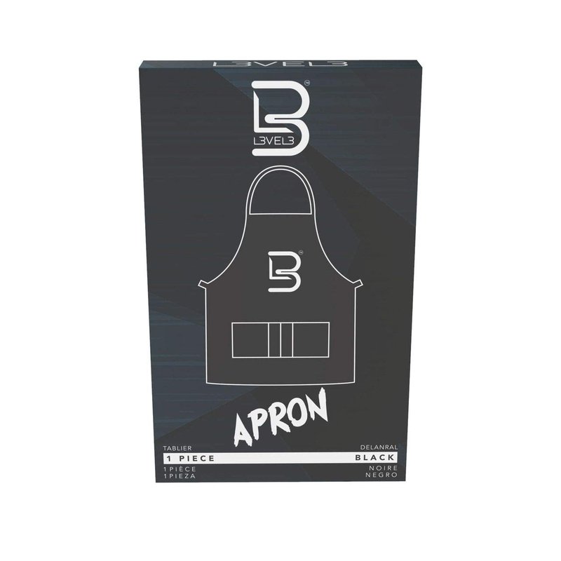 Level 3 Black Hair Stylist Apron - Universal Fit for Men & Women | Durable & Stylish Design