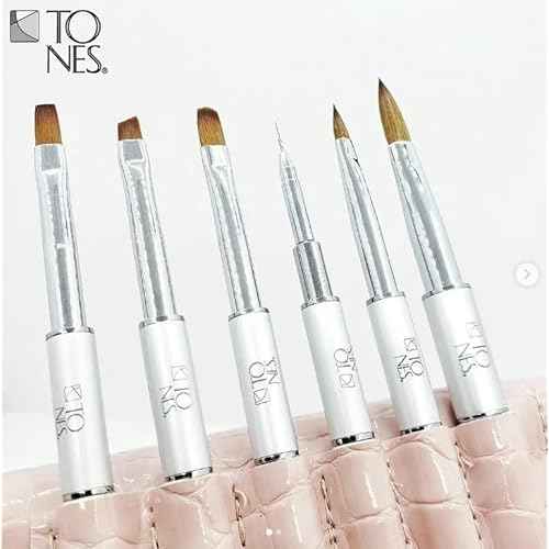 Tones Maestro Kolinsky Sculpting Brush - 100% Kolinsky Sable Hair Brush for Acrylic Nails - Ultra Precise Nail Sculpting and 3D Nail Art Brush (#8)